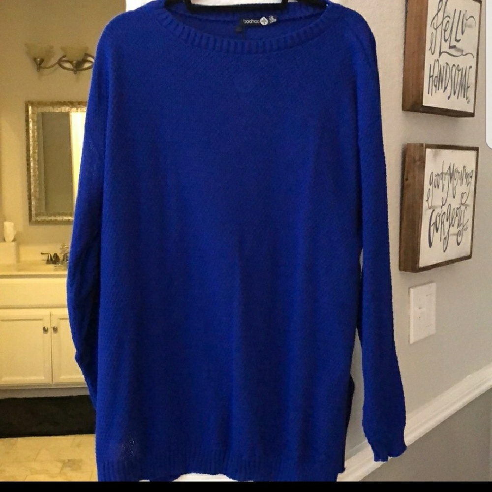 BooHoo light weight tunic Cobalt Blue